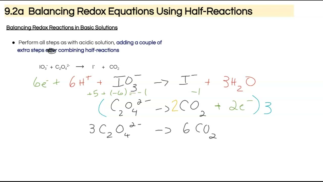 Balancing Redox in Basic Conditions