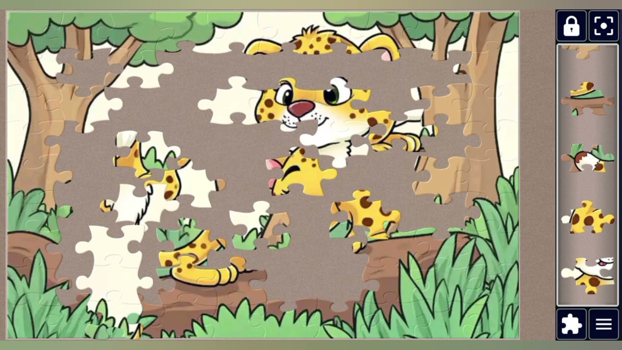 Cute Cartoon Leopard 🐆 puzzle 🎉🧩//@jigsawart4512 