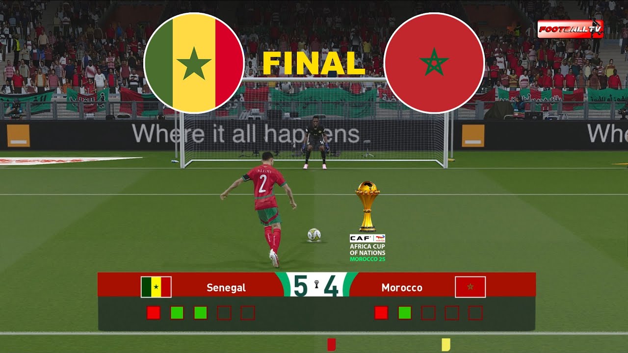 Senegal vs Morocco Penalty Shootout | Final Africa Cup of Nations 2025 | Pes 21 Simulation Gameplay