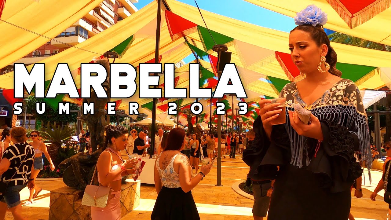 Marbella Spain Amazing City & Feria San Bernabé Summer 2023 June Update Costa del Sol | Málaga [4K]