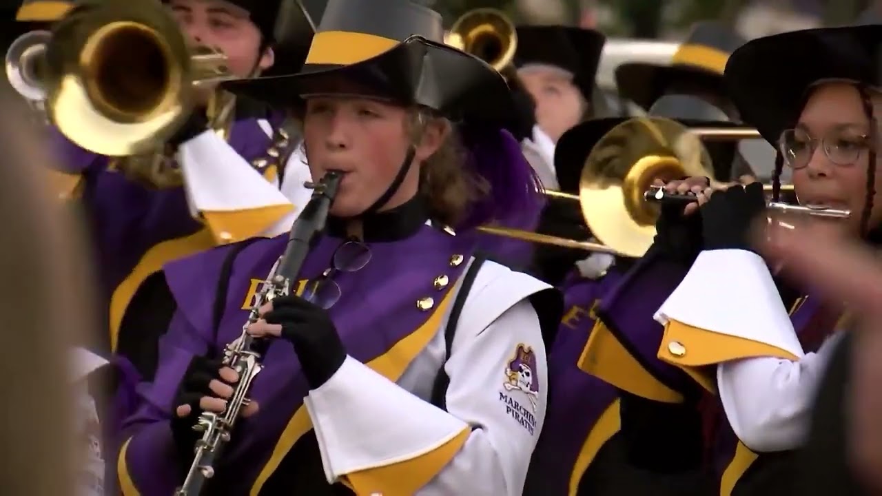 Marching Pirates and ECU Spirit Squads brave the heat ahead of home opening football game