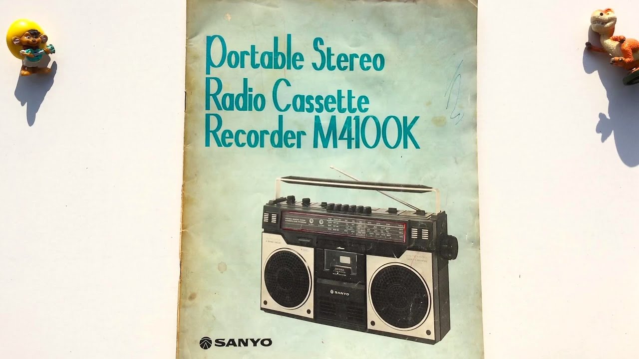 SANYO M 4100K Stereo Radio Cassette Recorder Manual Operating Instructions in English, German French