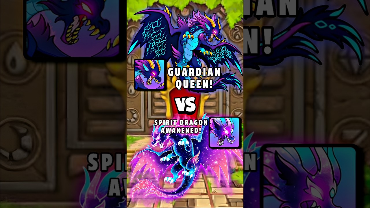 Guadian Queen vs Spirit Dragon Awakened Battle In Dynamons World||#dynamonsworld#dynamon#newdynamon