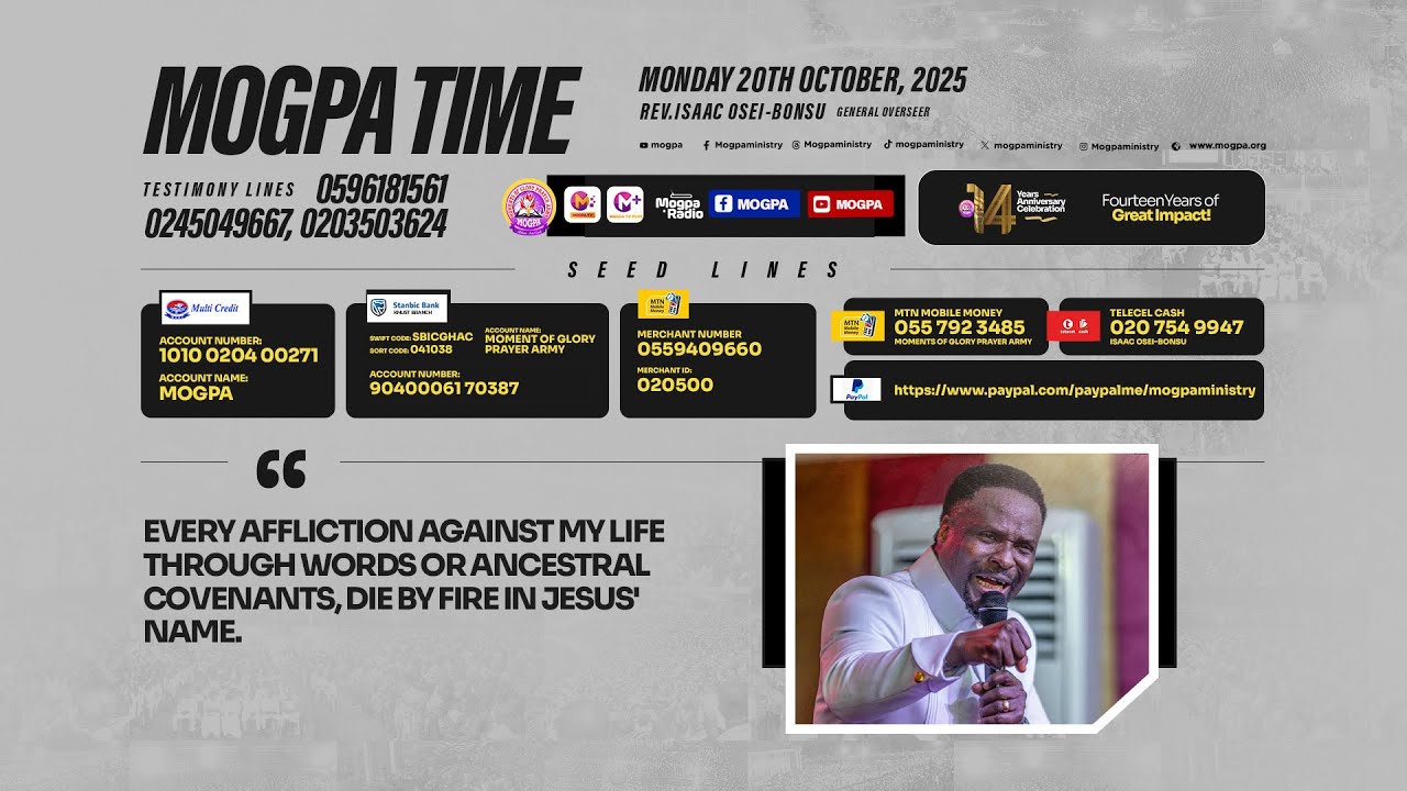 CUTTING TIES WITH AFFLICTIONS || MOGPA TIME WITH REV O B || 20 - 10 - 2025