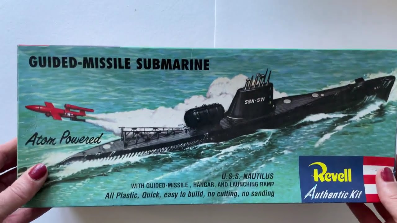 Vintage Revell Model Submarine Kit 1990s USS Nautilus