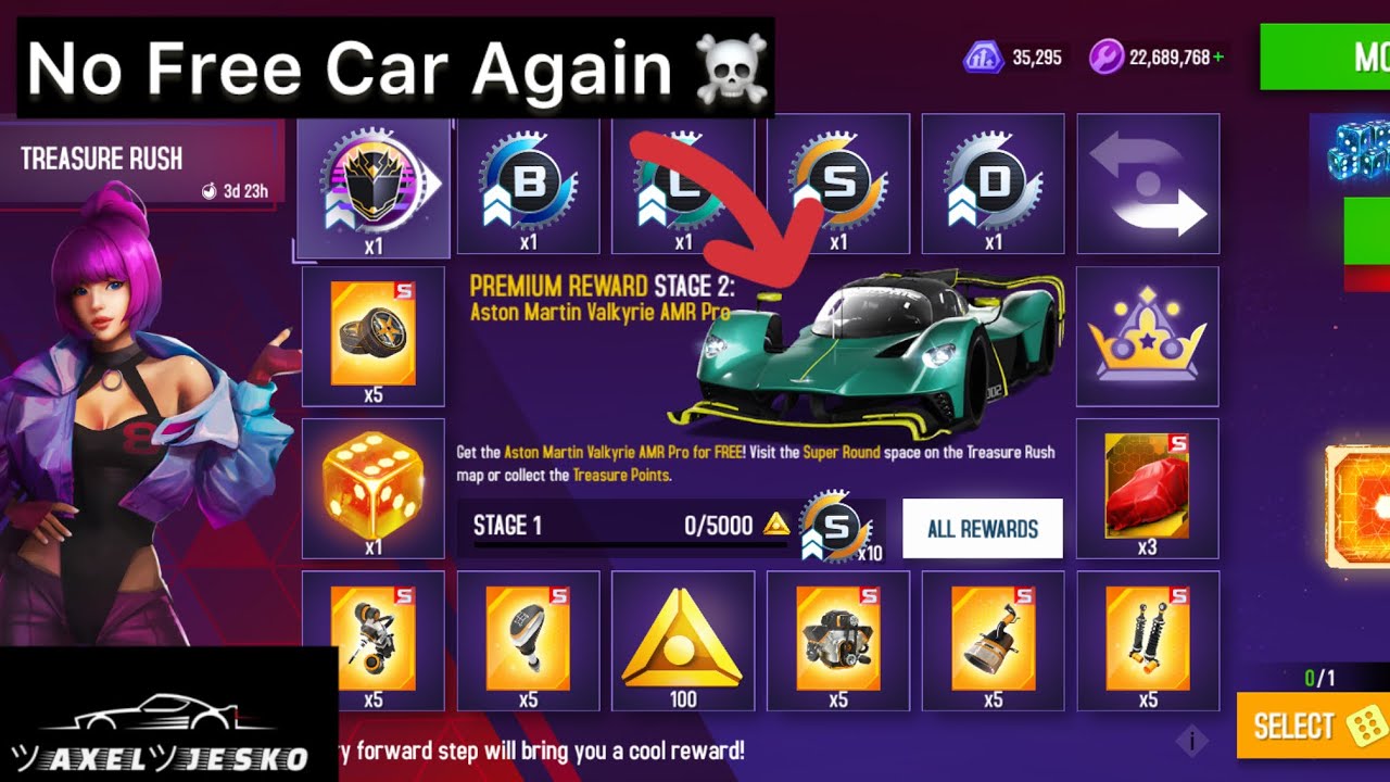 Aston Martin Valkyrie AMR Pro Treasure Rush 🔸- Asphalt 8