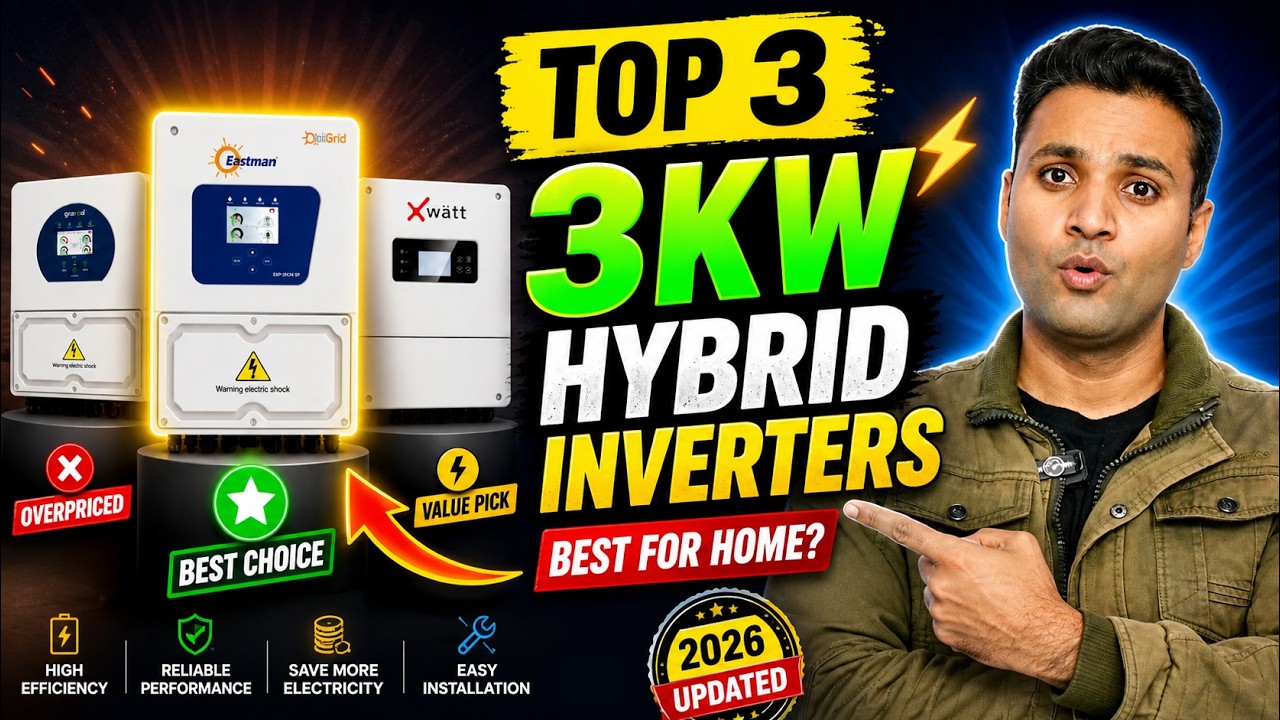 Best 3kw Hybrid Solar Inverter Price 2026 | Luminous Vs Deye Vs UTL vs Eastman Hybrid Inverter