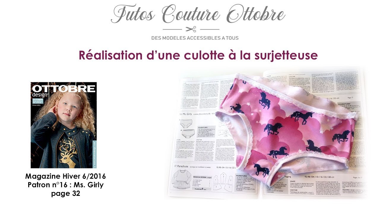 Tuto couture culotte Ottobre Design