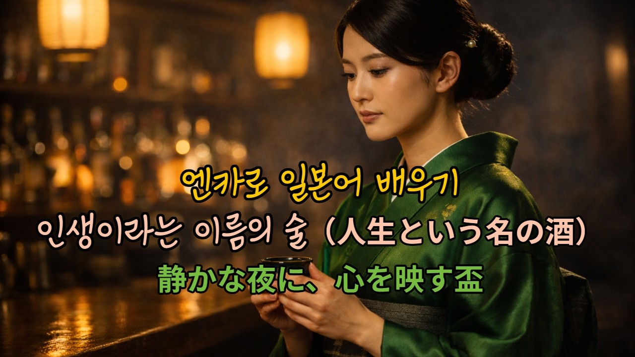 엔카로 일본어 배우기｜人生という名の酒（인생이라는 이름의 술）｜女の哀愁演歌（여자의 애수 엔카）