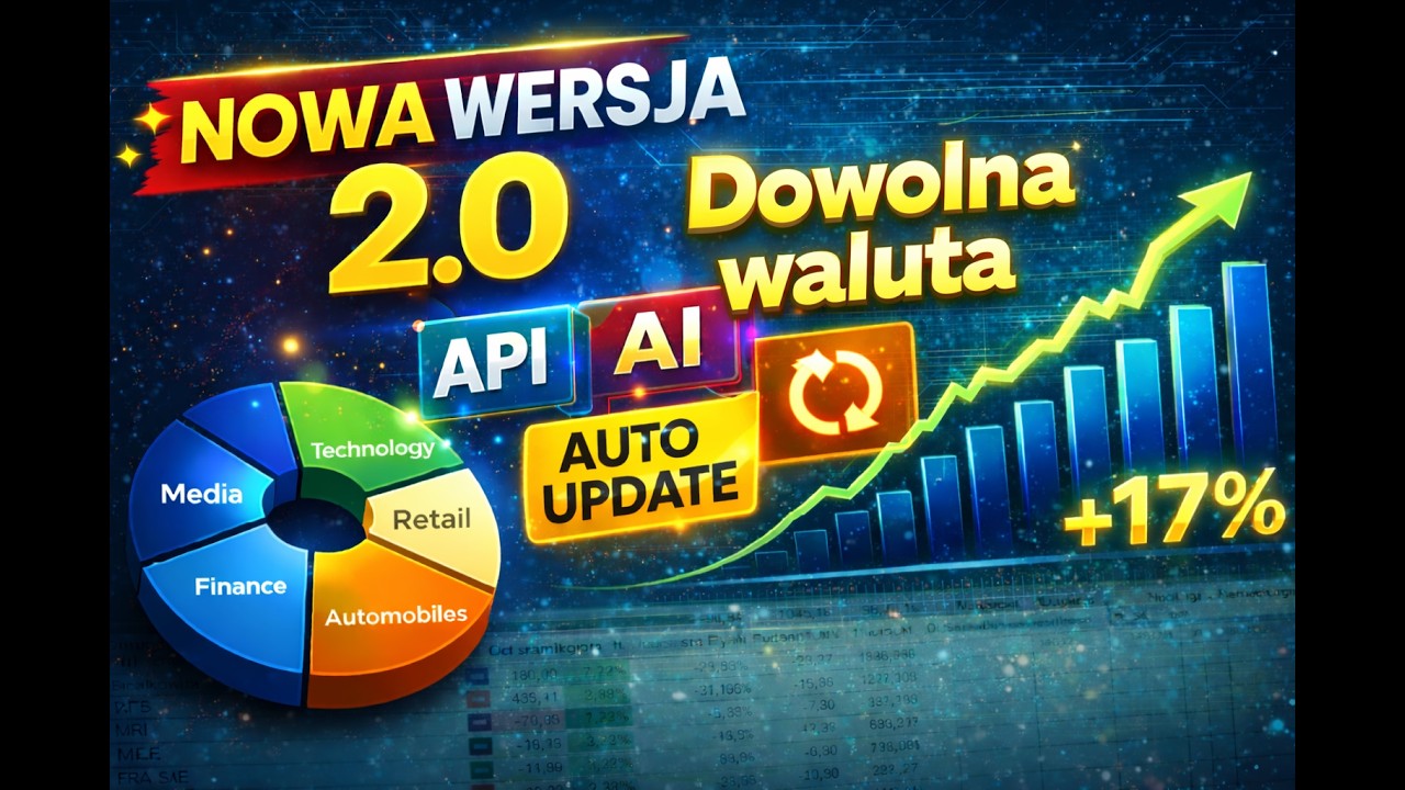 Portfolio Tracker 2.0 w Google Sheets 📊 Dowolna waluta + API + automatyczne dane (XTB)