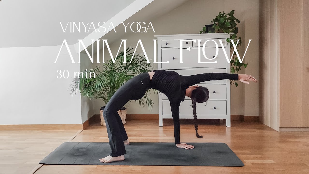 30 min Vinyasa Yoga estilo Animal Flow | Movilidad, Fuerza y Coordinación