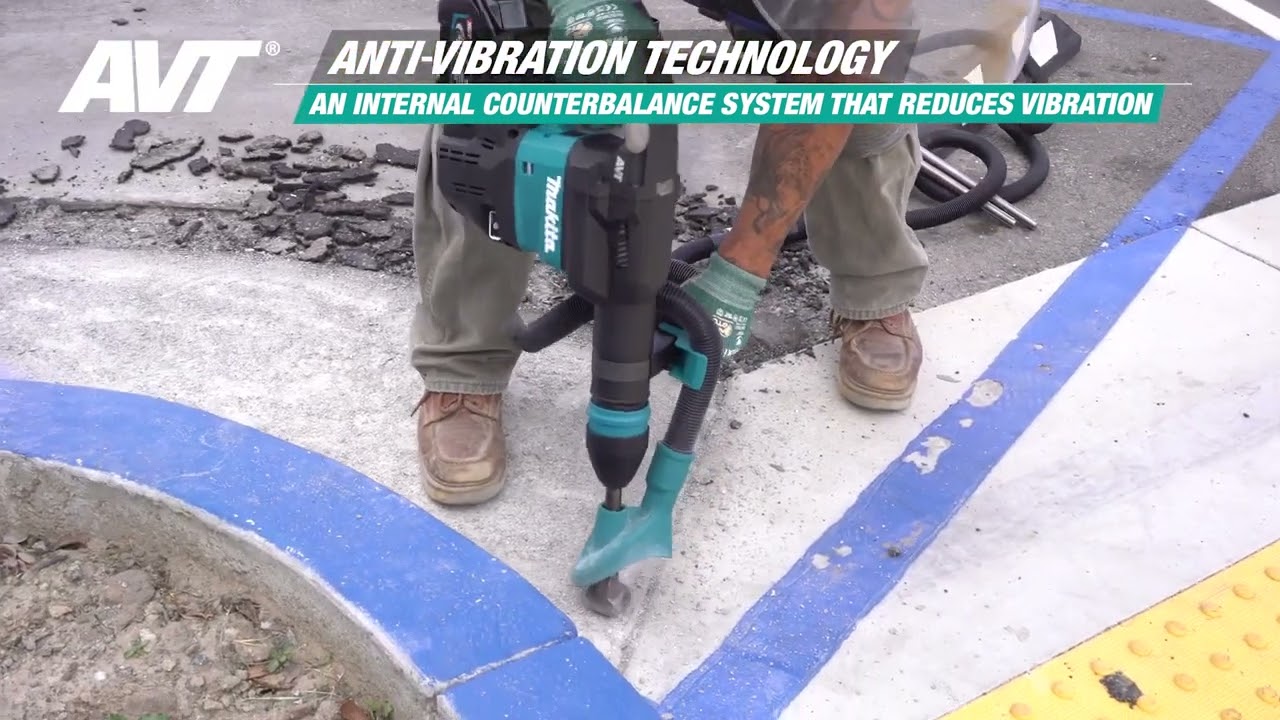 Makita 40V max XGT® Brushless Cordless 15 lb  AVT® Demolition Hammer GMH01 | RFBDirect | Powertools