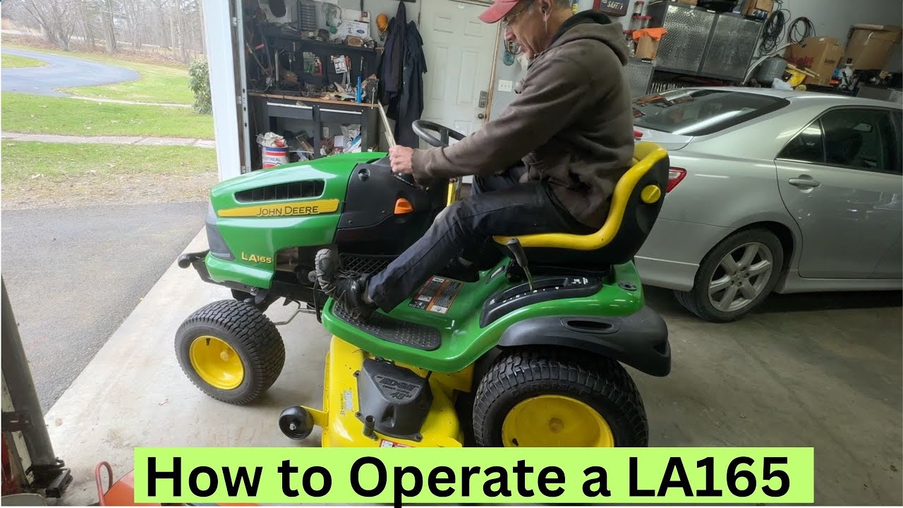How to Start & Operate a John Deere LA165 Lawn Mower Tractor. D160, D170, S160, S170 LA145, D140
