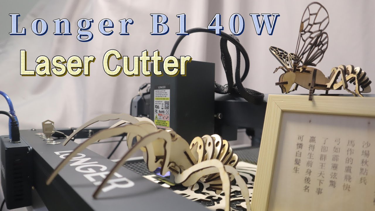 Longer Laser B1 40W Laser Cutter and Engraver, Amazing Cutting Ability and Good-looking Design