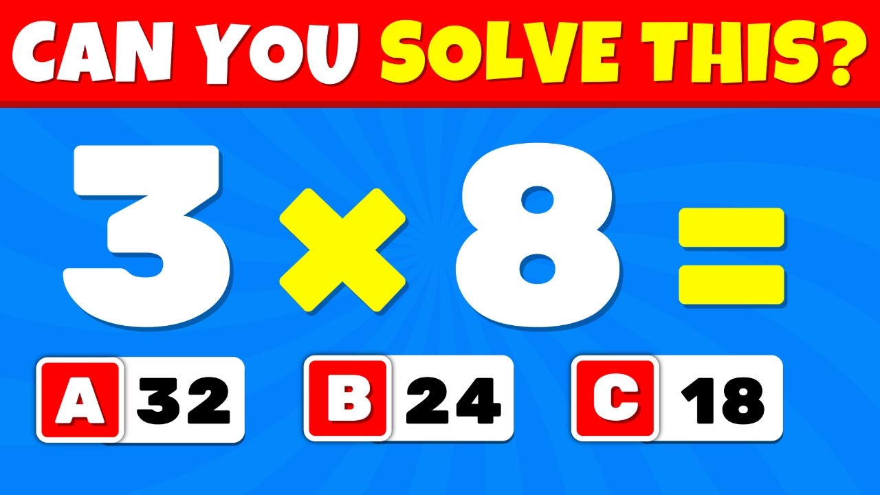 MATH QUIZ! 🔢 (TEST YOUR BRAIN AGE) 🧠 #QuizoriTV