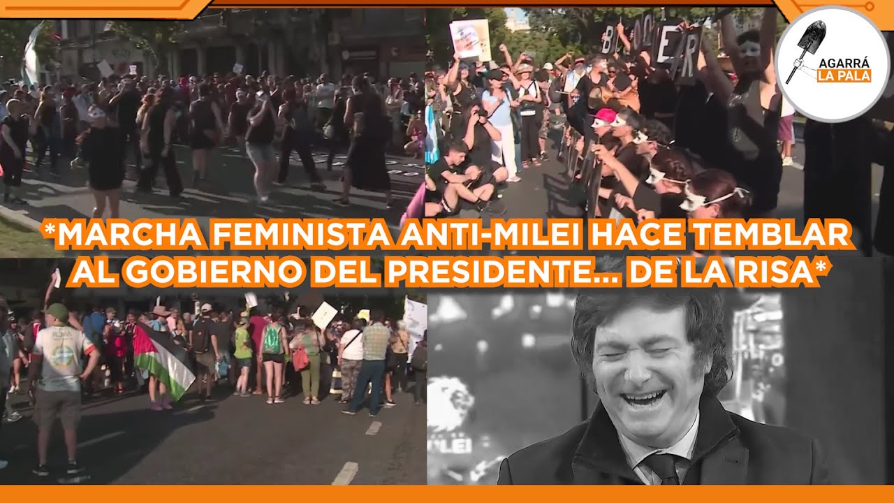 MARCHA FEMINISTA CON BAILE ANTI-MILEI HACE TEMBLAR AL GOBIERNO PERO DE LA RISA: 