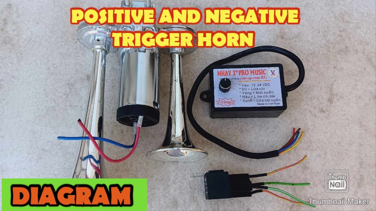 Pwede sa Positive and Negative trigger horn with NHAY 3 PRO MUSIC #wiringproblem