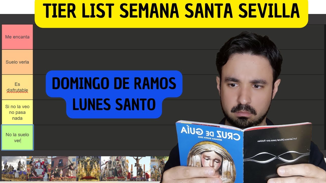 Haciendo una Tier List de Semana Santa. DOMINGO DE RAMOS Y LUNES SANTO.