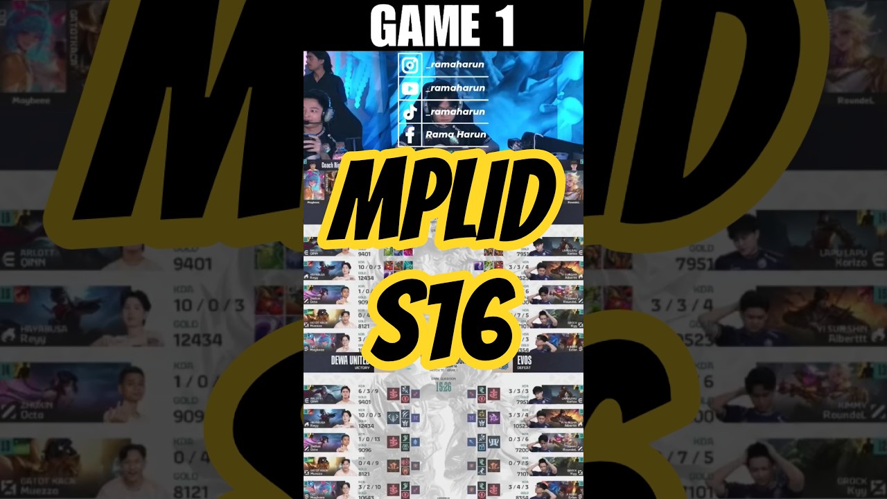MPLID S16 H3M9 Match1 DEWA vs EVOS 2-0 @MPLIndonesia#mplid #mpls16 #dewa #evos #mlbb #weownthis
