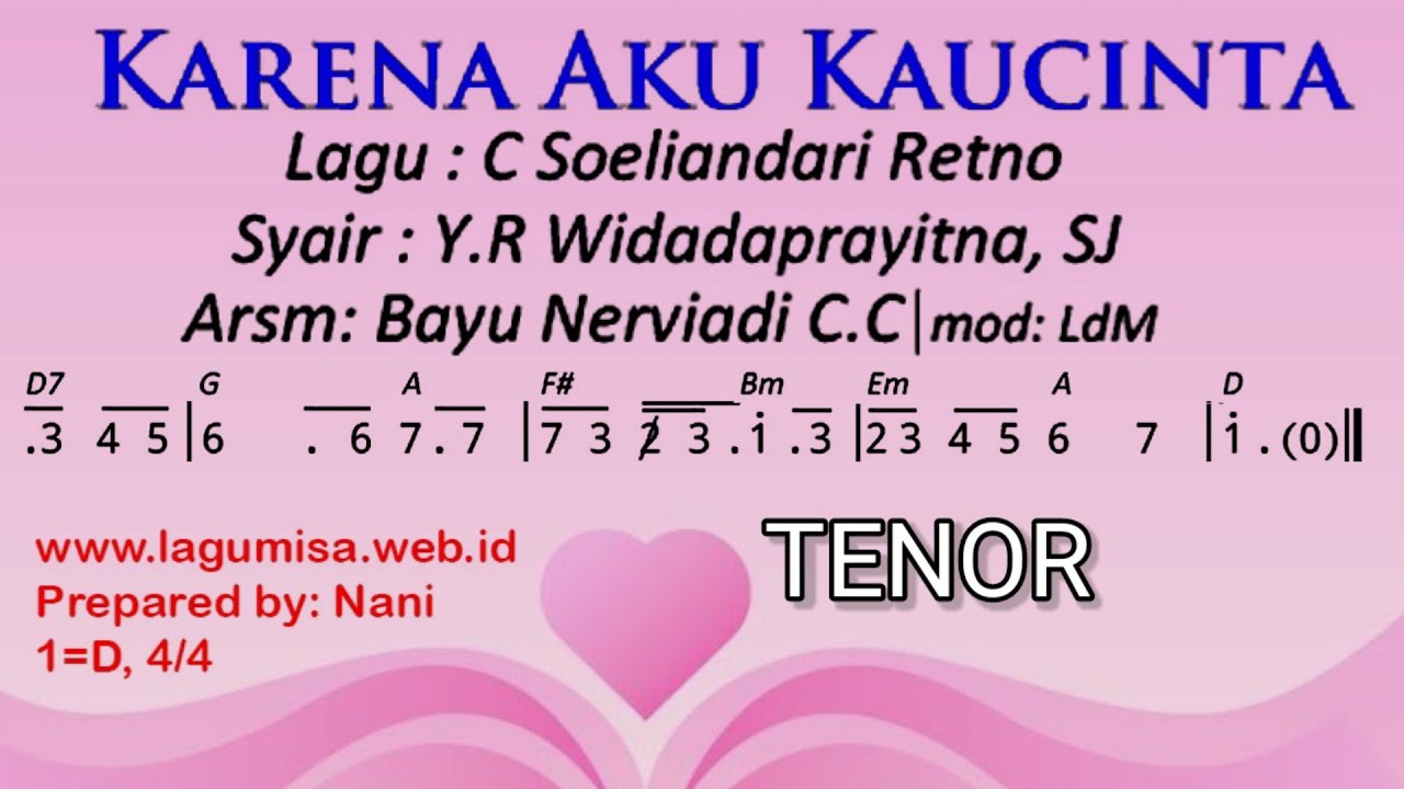 Karena Aku Kau Cinta (TENOR)