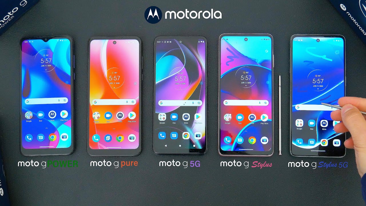 Every 2022 Motorola Phone Compared! Moto G Pure vs Power vs G 5G vs Stylus!