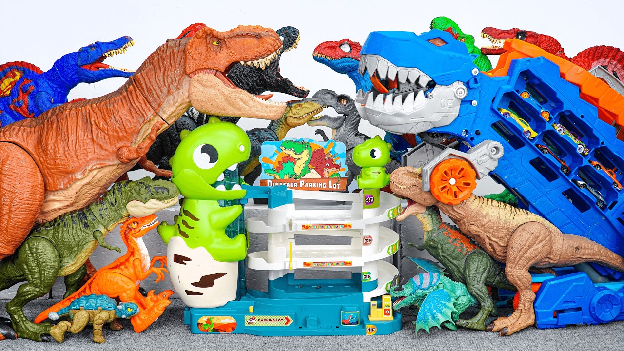 64 Minutes Of Satisfaction With Unboxing Speedy Dinosaur Car Track Set ASMR | Review Toys