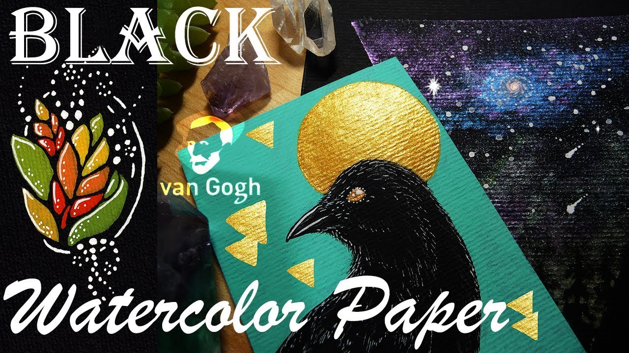 Van Gogh BLACK WATERCOLOR PAPER for Metallic, Gouache and Acrylic Painting Review