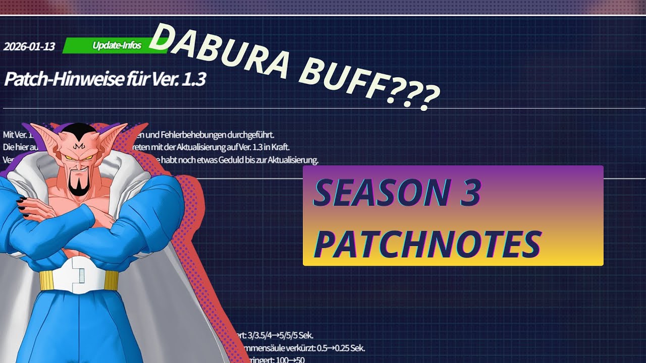 SEASON 3 PATCHNOTES!!! DABURA BUFFS??? I GEKISHIN SQUADRA