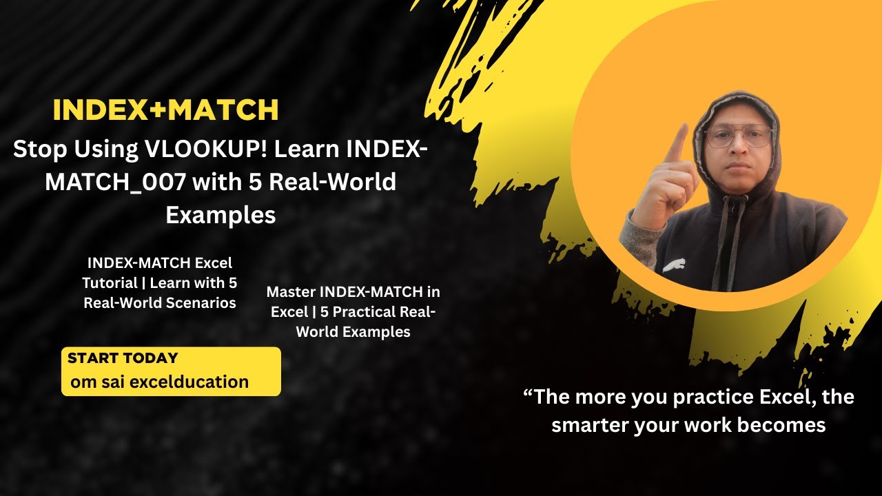 INDEX+MATCH 007 Stop Using VLOOKUP! Learn INDEX MATCH with 5 Real World Examples