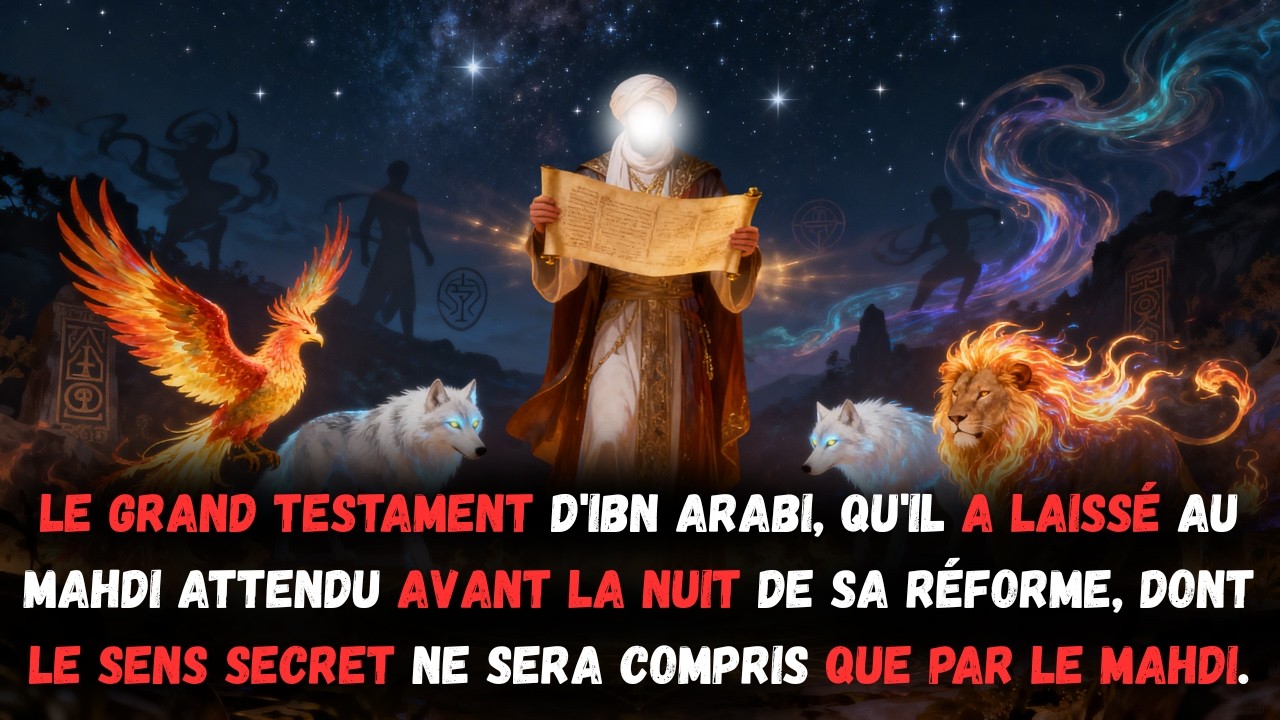 Le grand testament d'Ibn Arabi, qu'il a laissé au Mahdi attendu avant la nuit de sa réforme, dont...