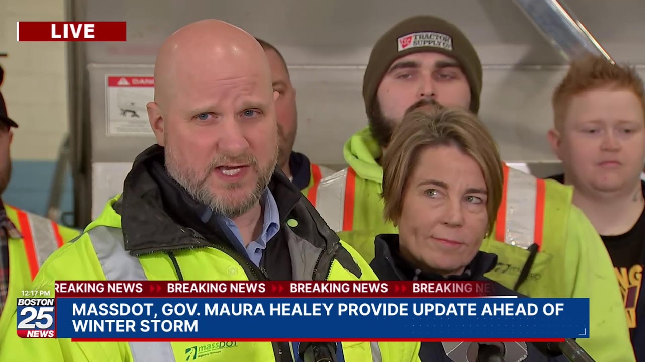WATCH LIVE: MassDOT, Gov. Maura Healey provide update ahead of winter storm