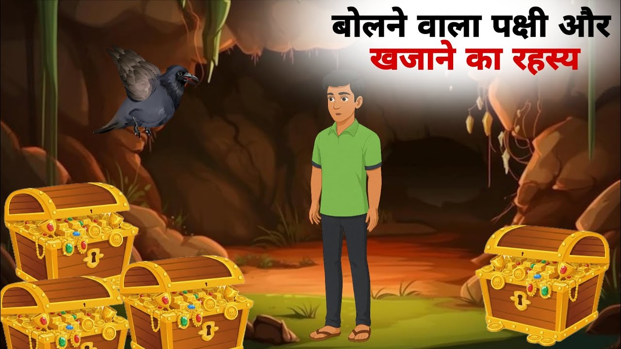 बोलने वाला पक्षी और खजाने का रहस्य | Bolne wala panshi aur khajane ka rahshya | Hindi kahani|Cartoon