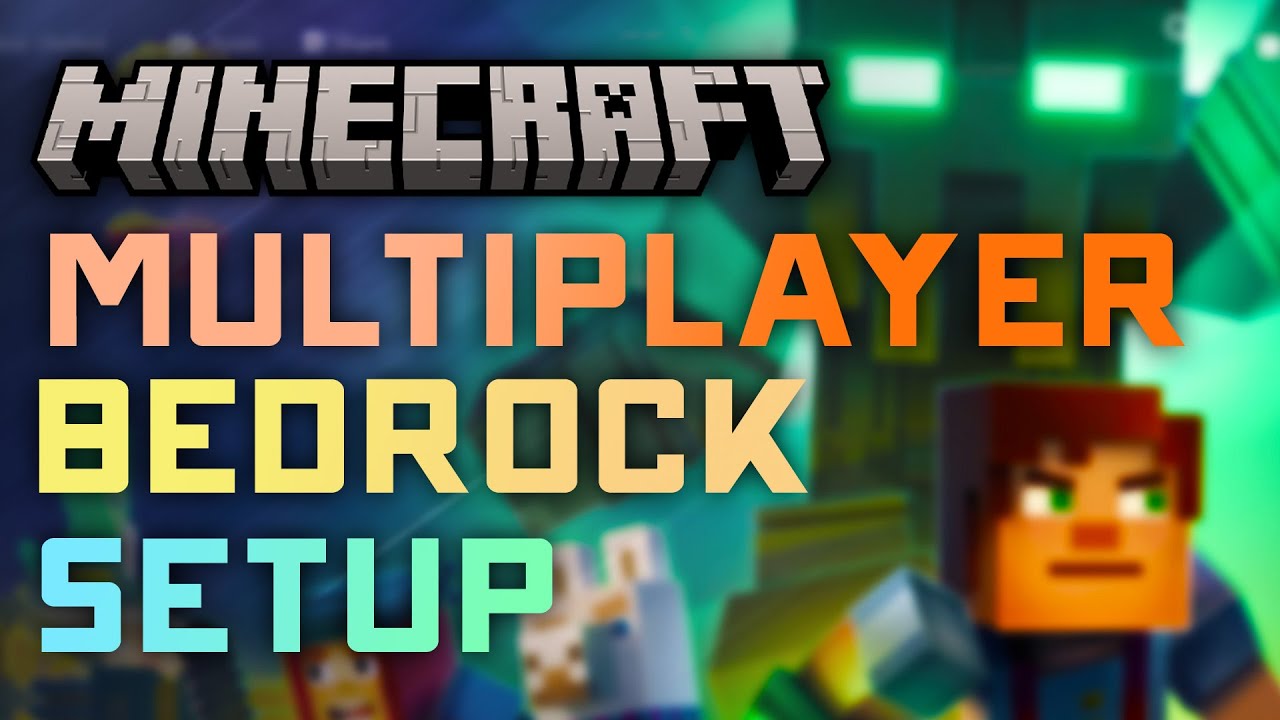 How to Setup a Multiplayer BEDROCK Minecraft world to play with Friends - FREE 2024