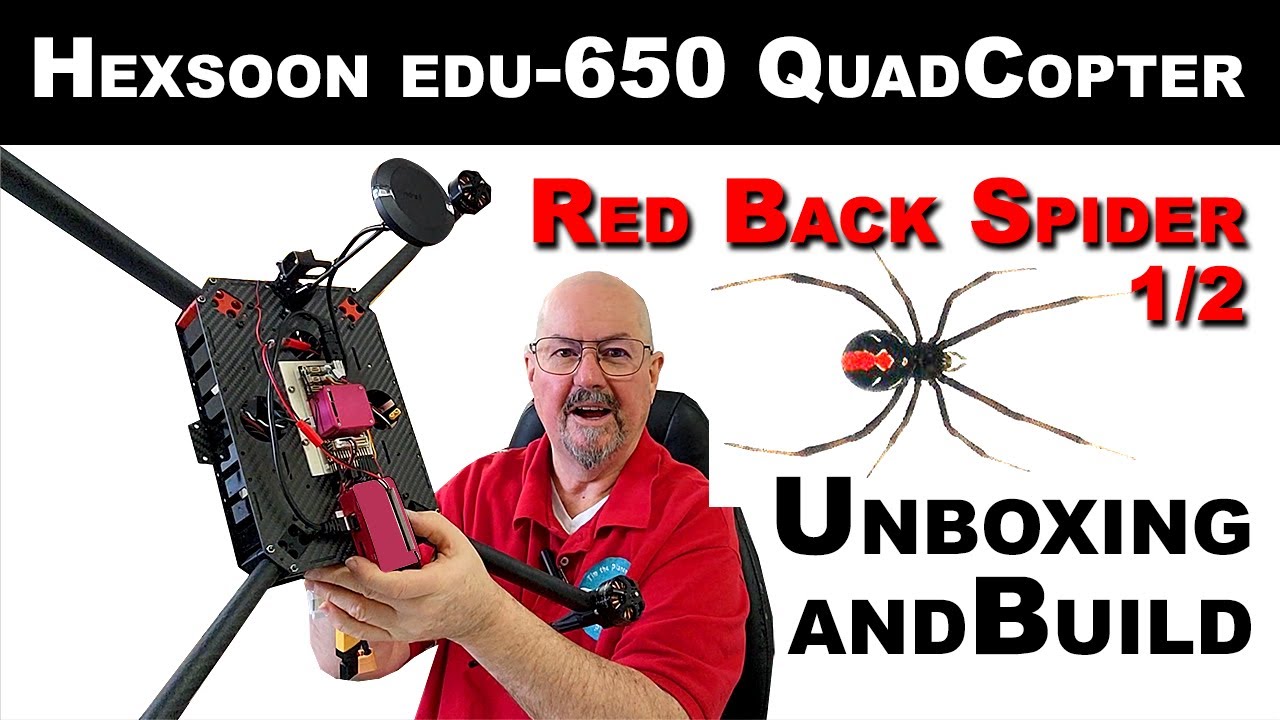 Cube Red and Raspberry Pi on a Drone - Redback Spider unbox and build - Part 1 of 2