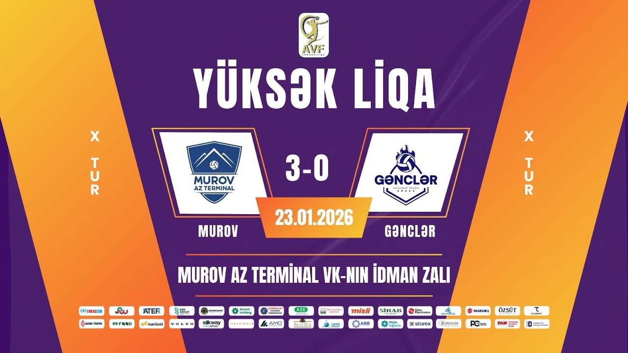 AÇ YÜKSƏK LİQA | X TUR | MUROV AZ TERMİNAL - GƏNCLƏR | QADINLAR ( 23.01.2026 )
