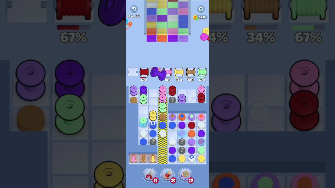 Knit Out Level 667 Walkthrough Solution 