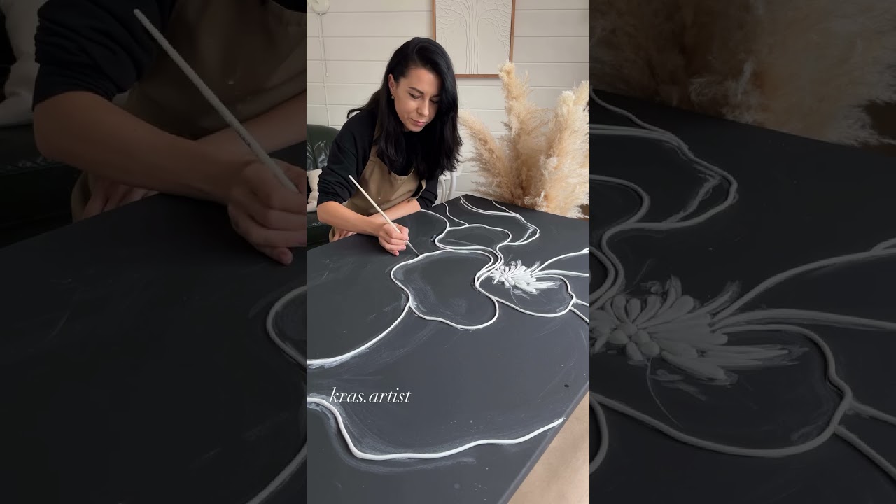 Relaxing Textured Art Process &mdash; Oddly Satisfying 🎨 #trending #shorts #viral #fyp