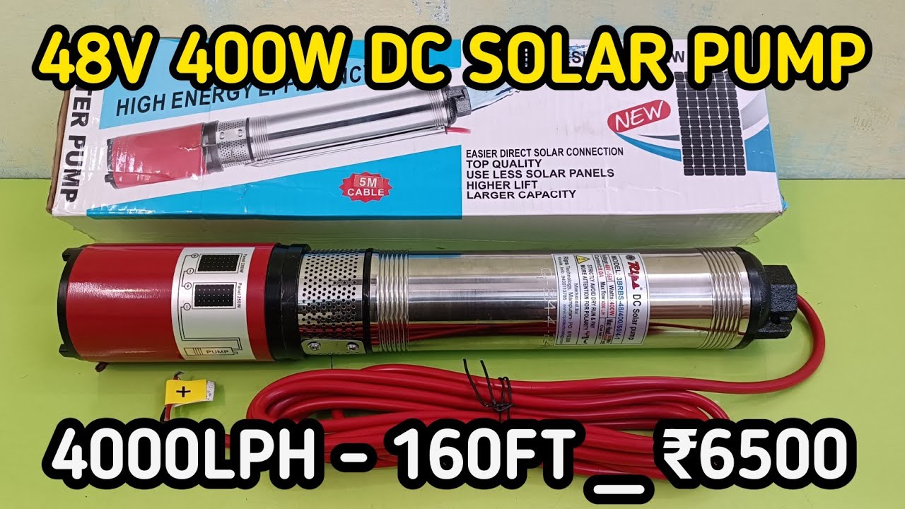 48V 400W DC SOLAR WATER PUMP REVIEW | SOLAR WATER PUMPS | SP ELECTRONICS TAMIL