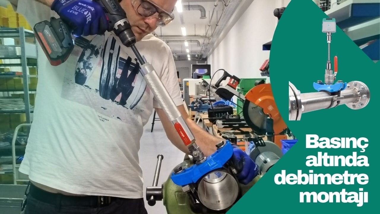 Basınç altında debimetre montajı nasıl yapılır? #hottapping #pipedrilling