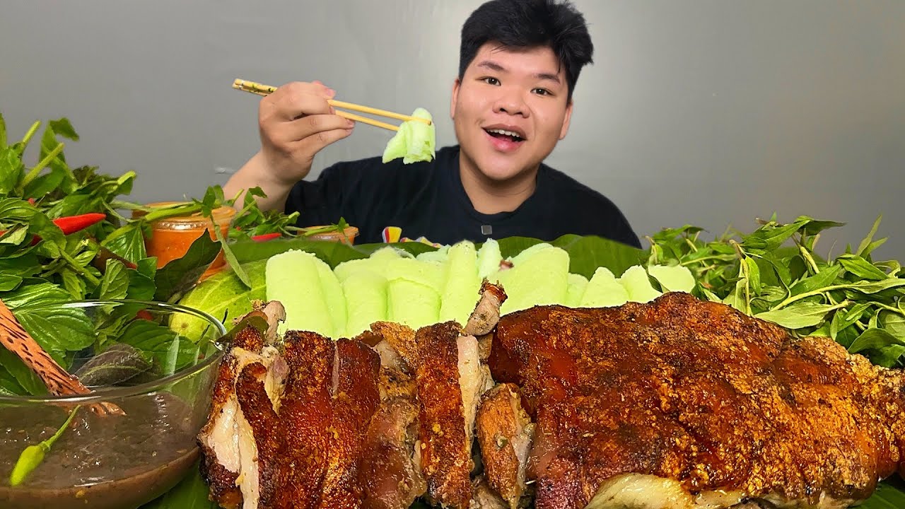 Giò Heo Quay Lá Mắc Mật Chấm Mắm Tôm & Bánh Hỏi Thơm Ngon Ngất Ngây | Dương Doubar