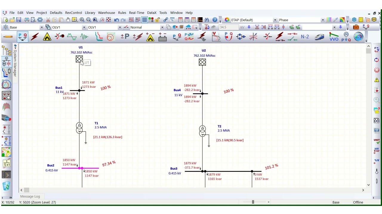 How to Improve Power Factor in Power System Network by Capacitor II Analysis using ETAP