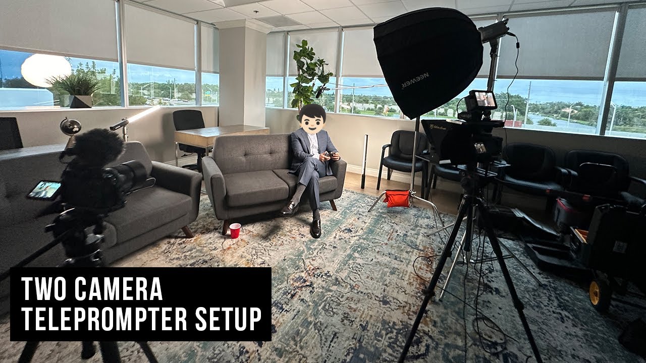 Two Camera Teleprompter Ad Read Setup | Sony FX3