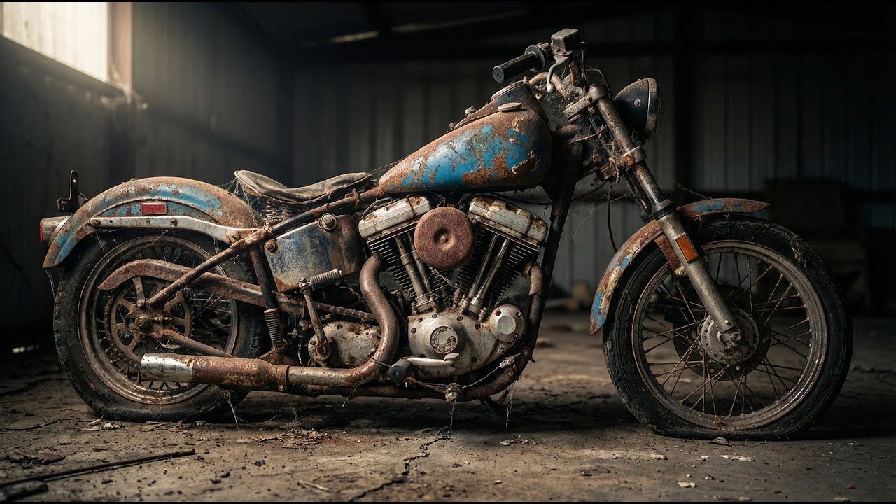 This Old Harley Davidson Was Left to Die | Full ASMR Restoration
