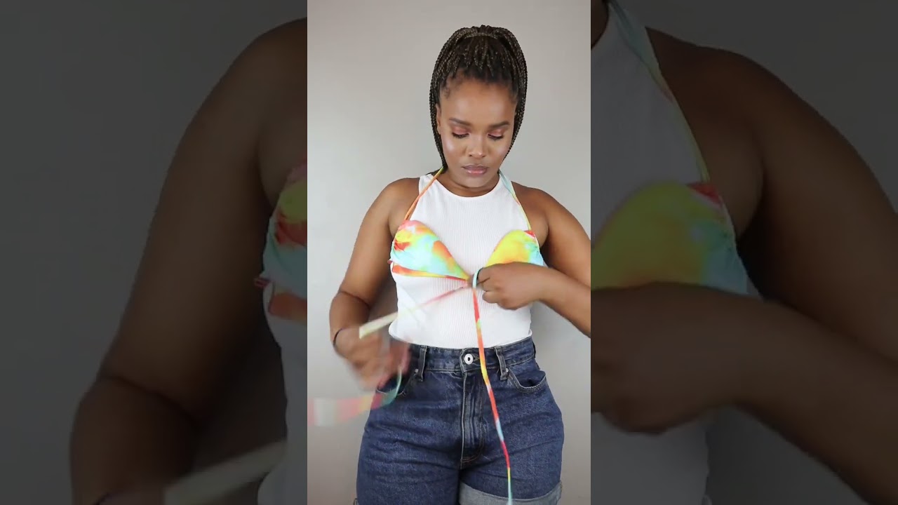 How to tie bikini top hacks |ways to tie bikini top #fashion #fashionhacks #hacks #bikini #shorts