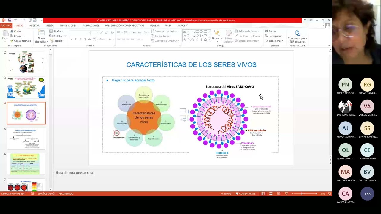 Repaso 01 Biología CEPRE 1era Seleccion UNCP 2021