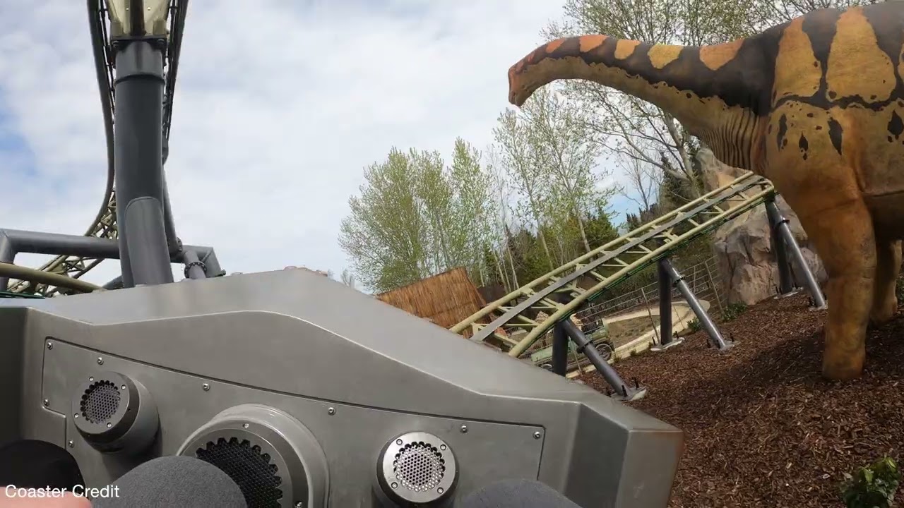 [NEW COASTER 2022]: T-REX FAMILY COASTER - DJURS SOMMERLAND - POV/FRONT ROW 4K