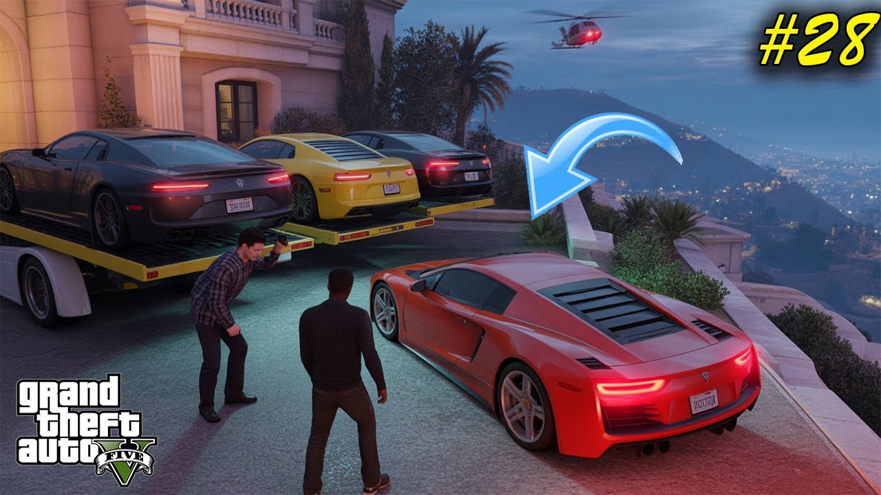 STEALIING SUPER CARS IN GTA V (SOFTNO GAMERB)