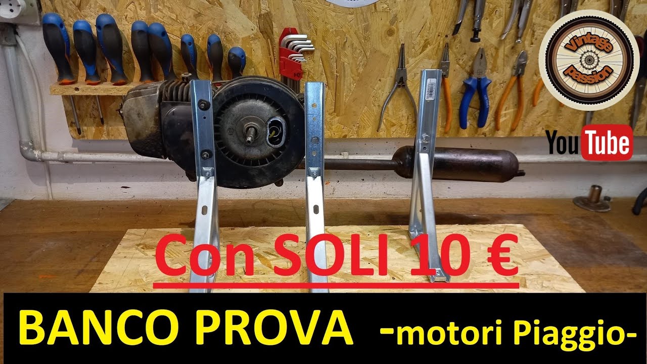 Banco prova fai da te, per motori Piaggio Ciao, SI, Bravo ecc