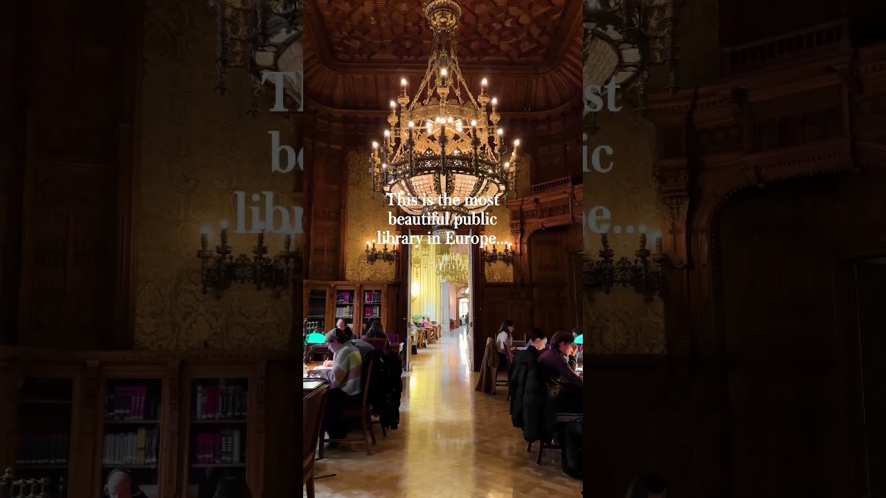 Beautiful library in Budapest: Ervin Szab&oacute; Library 📚 #library #budapest #hungary #travelguide