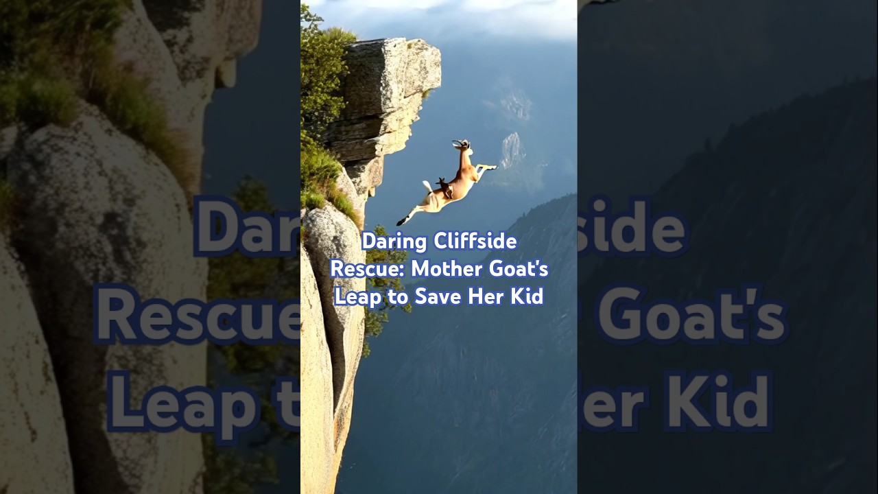 Brave Mountain Goat Mom Saves Baby from Cliff | #WildlifeRescue #NatureShorts